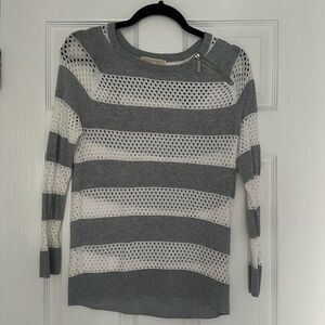 MICHAEL Michael Kors Perforated Sweater Top - M